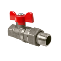 Кран шаровый с американкой прямой 1 бабочка